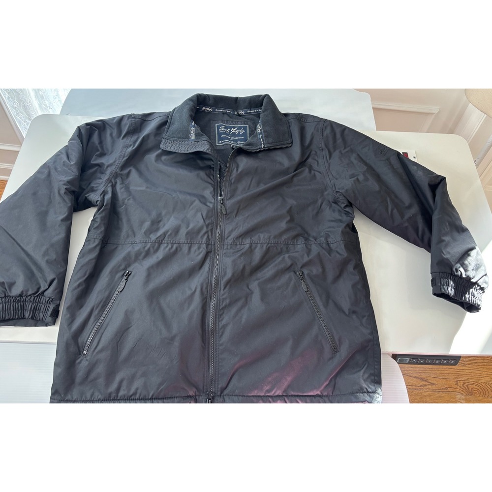 Jack Murphy Heritage Collection Black Fleece Lined Full Zip Jacket Mens XL